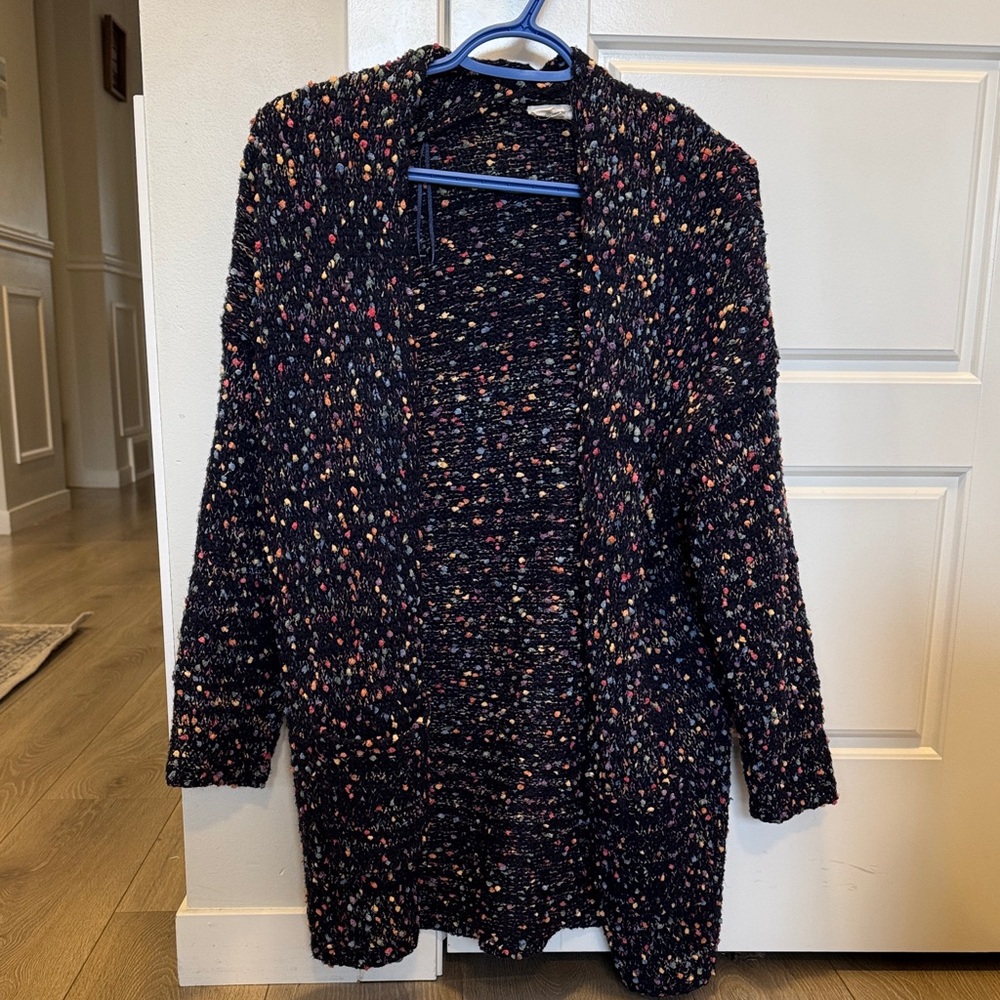 Sienna Sky Black Multicolor Knit Cardigan